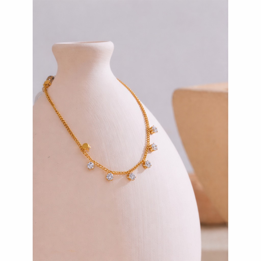 Seven Solitaires Bracelet - 18K Gold Plated