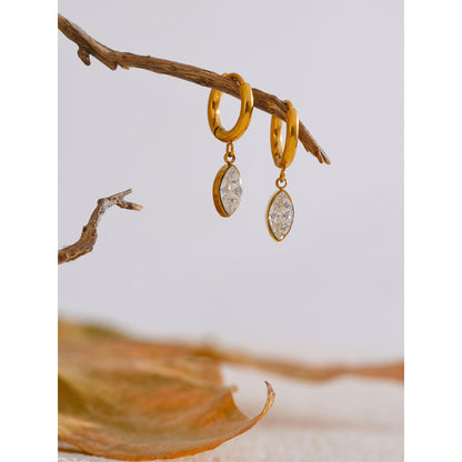 Petal Shine Hoop - 18K Gold Plated