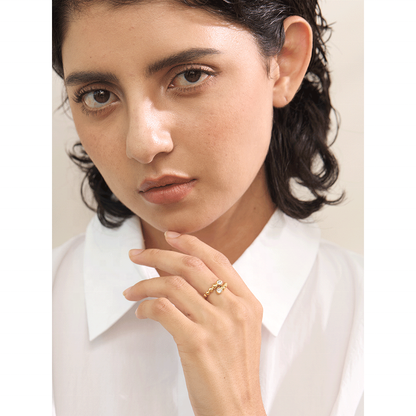 Beaded Ring - 18K Gold Plated (Adjustable)