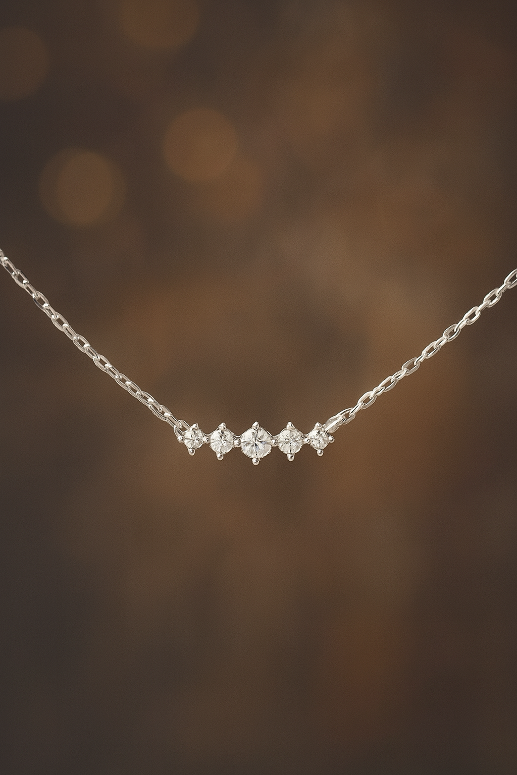 Shining Arc Necklace - 925 Sterling silver