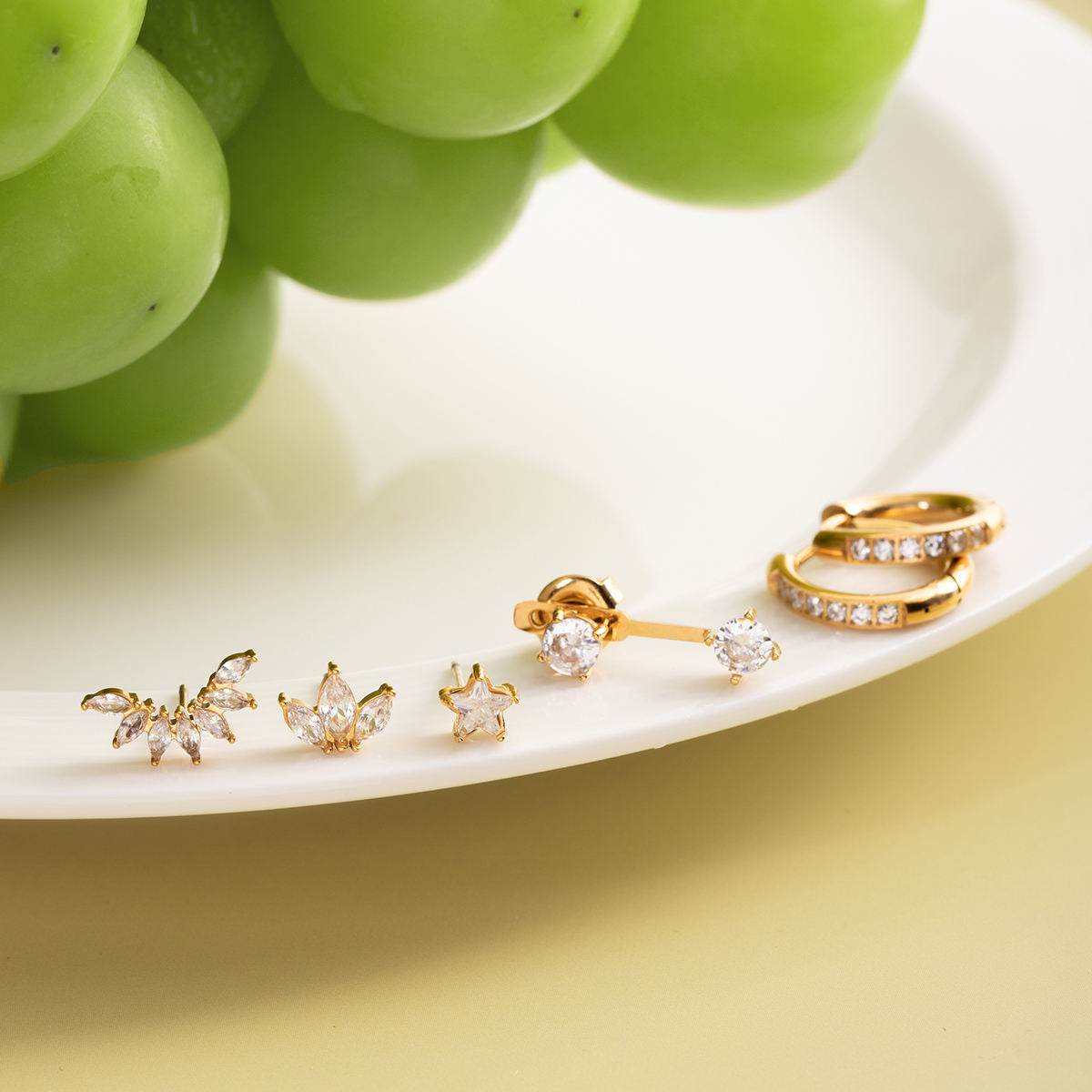 Celestial Stack Earrings - 18K Gold Plated