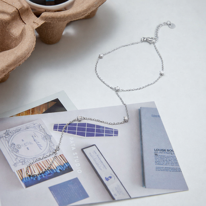 Lumi Line Hand Chain - Silver Plated