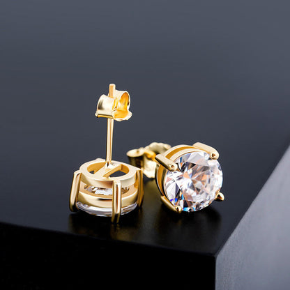 Prism Stud Earrings - 18K Gold Plated
