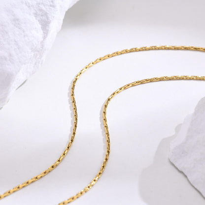Diamond Cut Box Chain - 18K Gold Plated