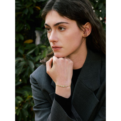 Solitaire Arc Bracelet - 18K Gold Plated