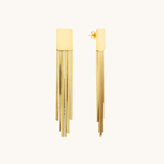 Goldy Bulky Danglers Earrings - 18K Gold Plated