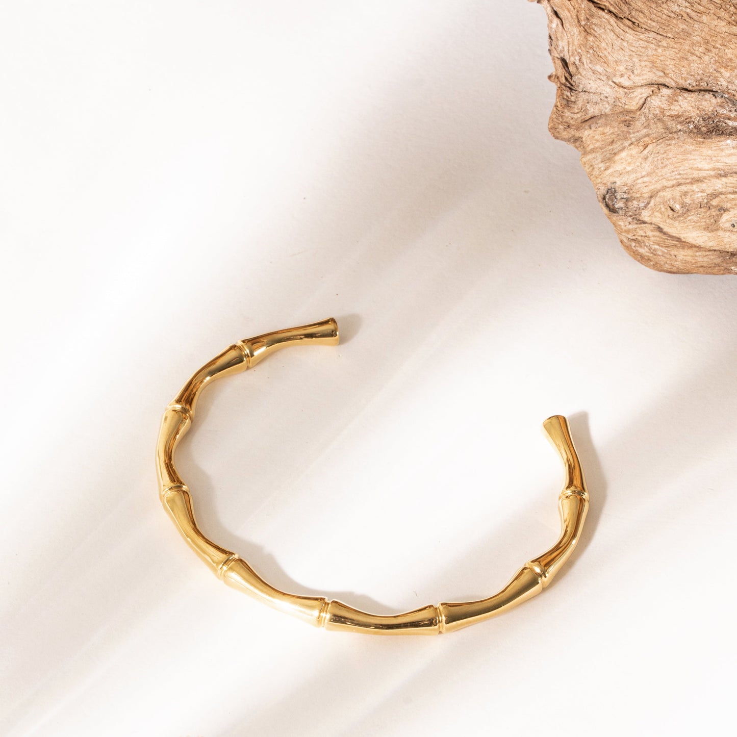 Sleek Cuff Bangle Bracelet - 18K Gold Plated
