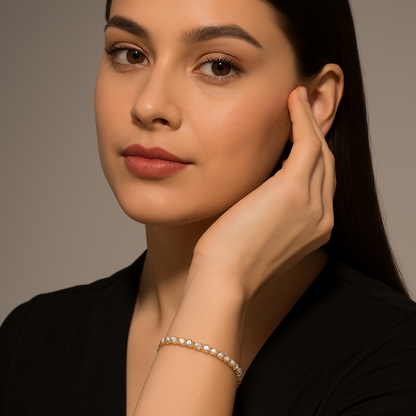 Pino Zirconia Tennis Bracelet - 18K Gold Plated