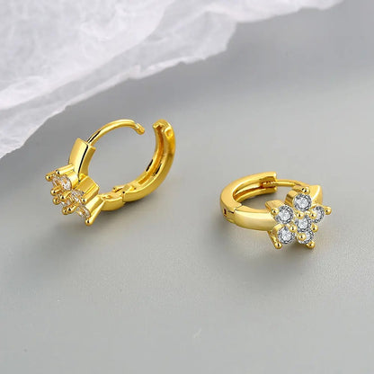Flazo Flower Huggies Earrings - 18K Gold Plated