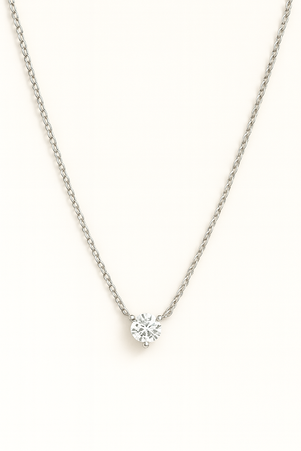 Luna Solitaire Necklace - 925 Sterling silver