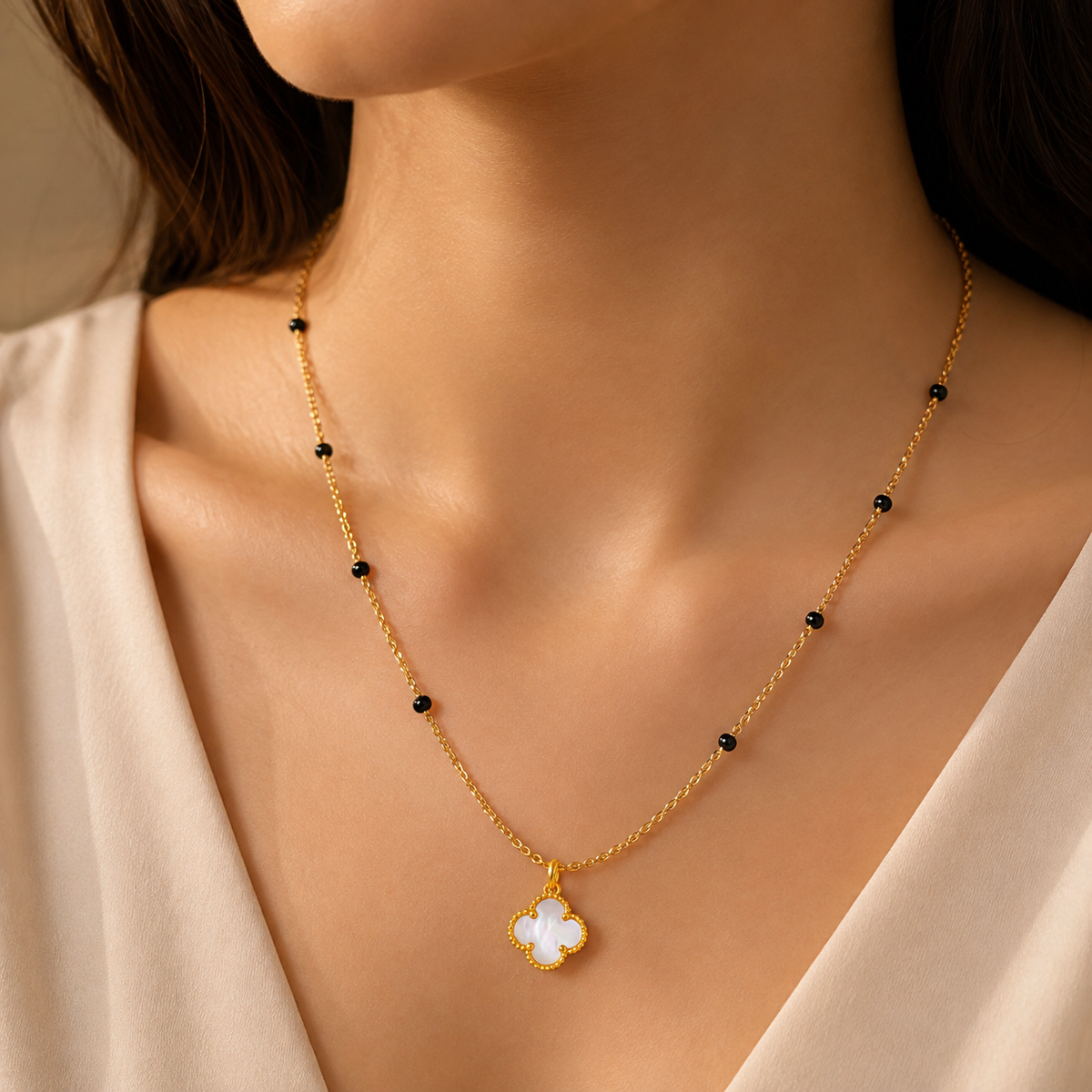 Clover Mangalsutra - 18k Gold Plated Anti Tarnish jewellery