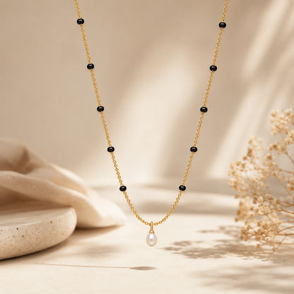 Pearl Drop Mangalsutra - 18k Gold Plated