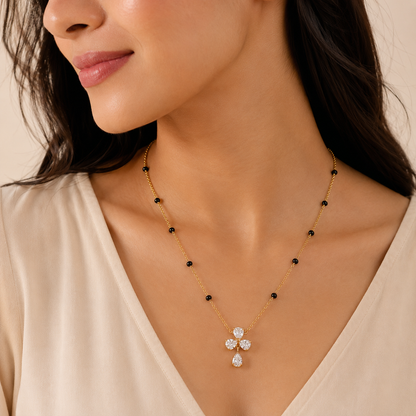 Aurelia Bloom Mangalsutra - 18k Gold Plated Anti Tarnish jewellery