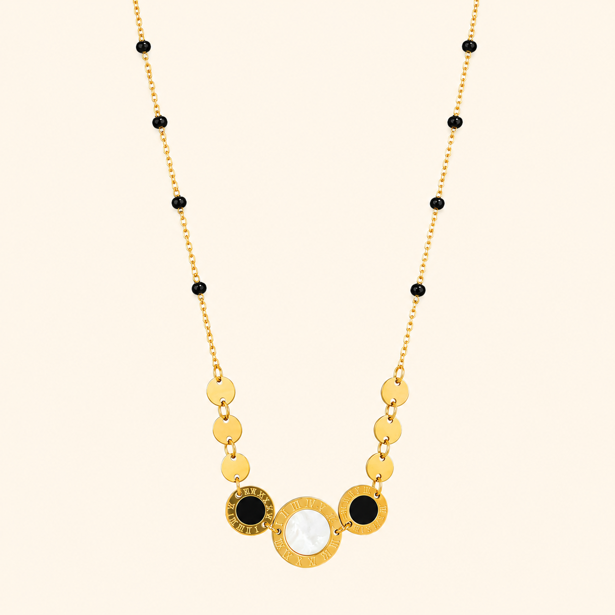 Celeste Onyx Mangalsutra - 18k Gold Plated