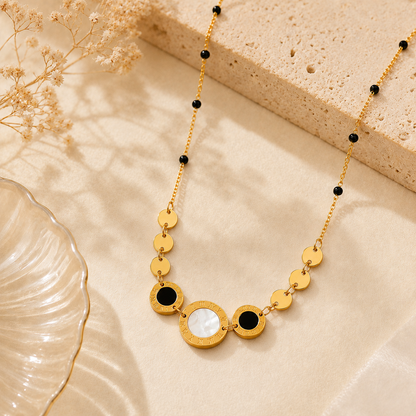 Celeste Onyx Mangalsutra - 18k Gold Plated