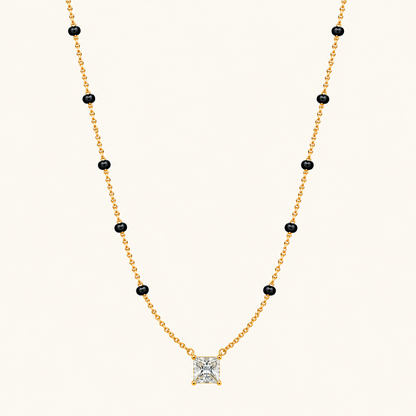 Solitaire Mangalsutra - 18k Gold Plated