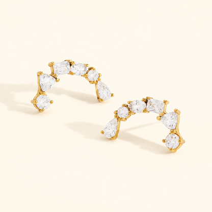 Seraphine Arc Earrings - 18K Gold Plated