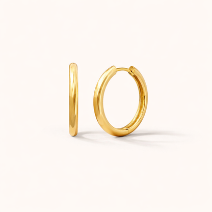 Stella Charm Hoop - 18K Gold Plated