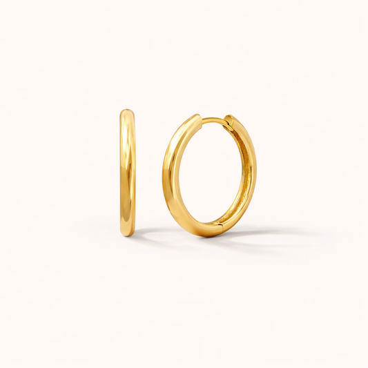 Stella Charm Hoop - 18K Gold Plated