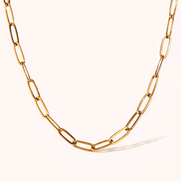 Paper Clip Chain - 18K Gold Plated