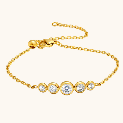 Solitaire Arc Bracelet - 18K Gold Plated