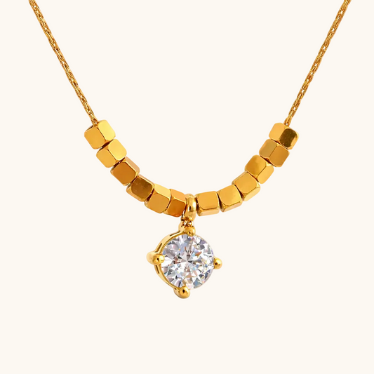Solitaire Drift Necklace - 18K Gold Plated