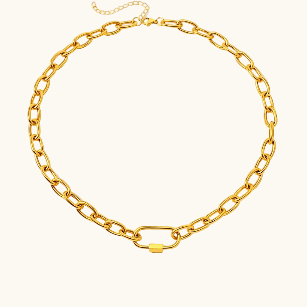 Paperclip Charm Holder Bracelet – 18K Gold Plated
