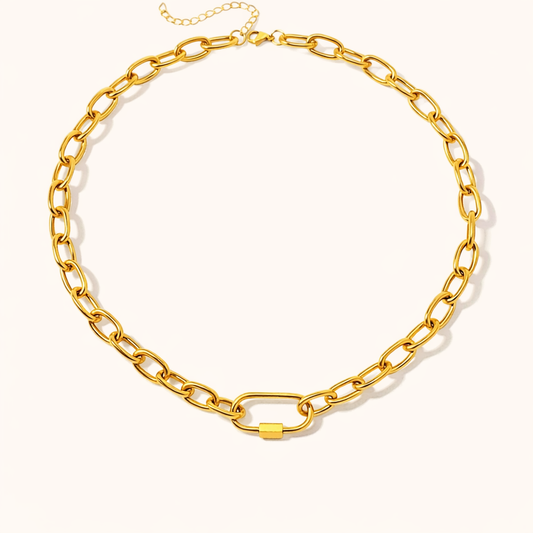 Paperclip Charm Holder Bracelet – 18K Gold Plated