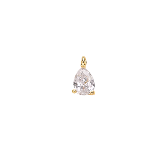Dewdrop Crystal Charm – 18K Gold Plated