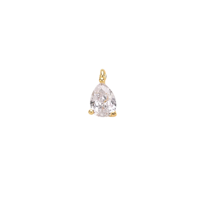 Dewdrop Crystal Charm – 18K Gold Plated