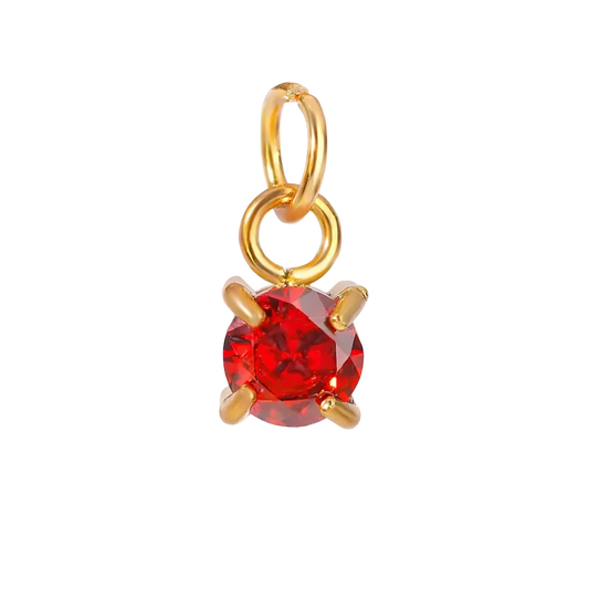 January birthstone Charm – 18K Gold Plated