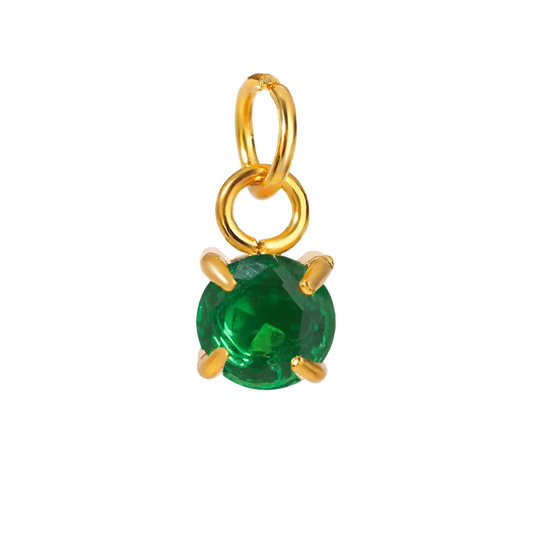 May birthstone Charm – 18K Gold Plated