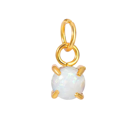 October birthstone Charm – 18K Gold Plated