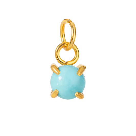 December birthstone Charm – 18K Gold Plated