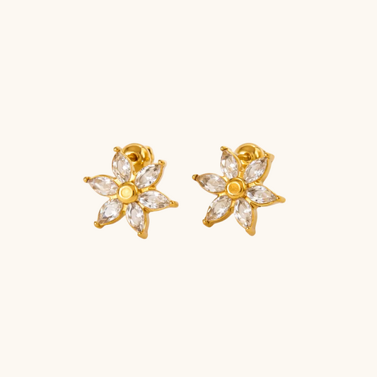 Petal Glow Studs Earrings - 18K Gold Plated