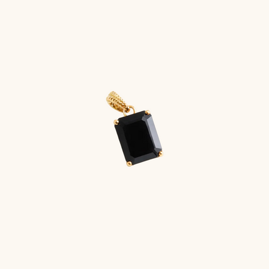 Midnight Onyx Charm – 18K Gold Plated