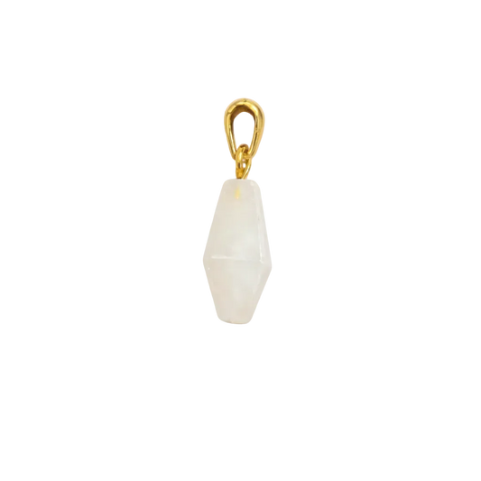 Moonstone Prism Charm – 18K Gold Plated