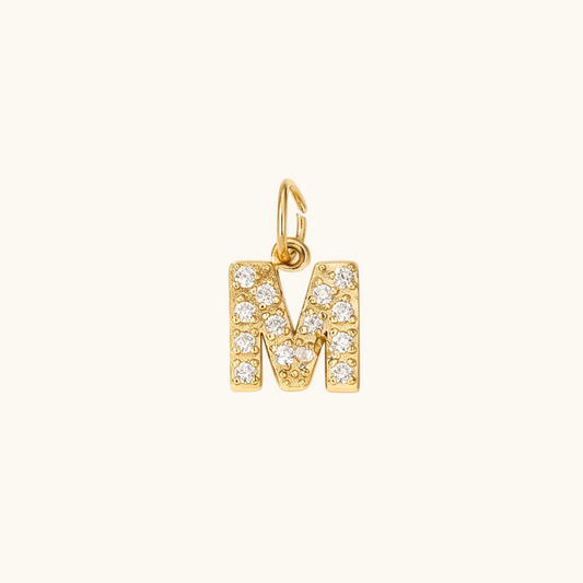 Initial M Charm – 18K Gold Plated