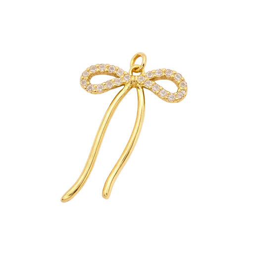 Ribbon Bow Charm – 18K Gold Plated