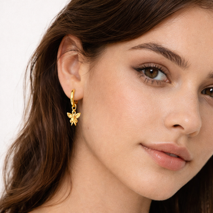 Aurum Charm Hoop - 18K Gold Plated