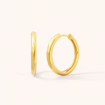 Stella Charm Hoop - 18K Gold Plated