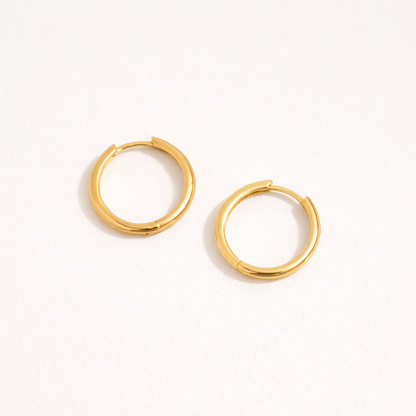 Stella Charm Hoop - 18K Gold Plated
