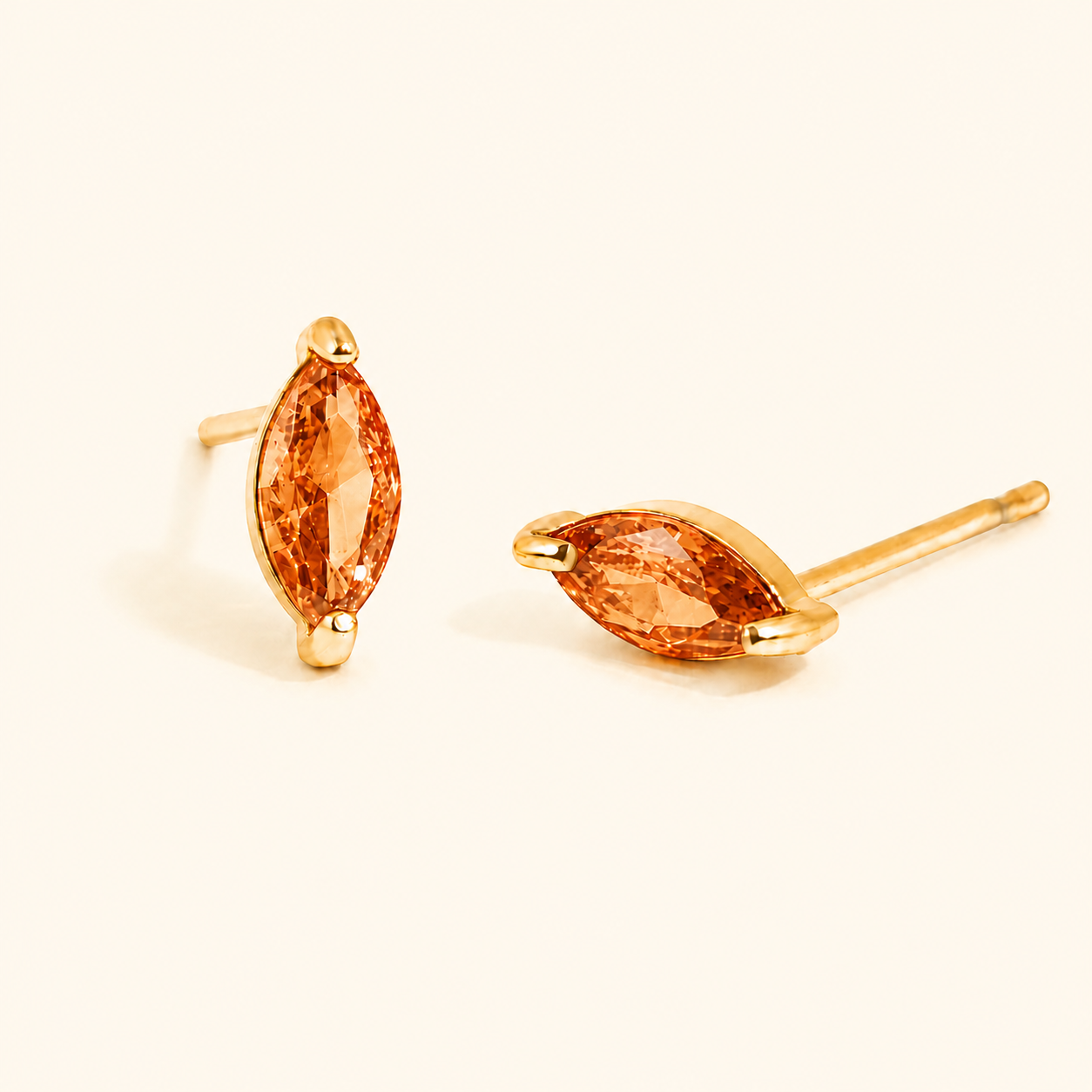 Ember Drop Studs Earrings - 18K Gold Plated