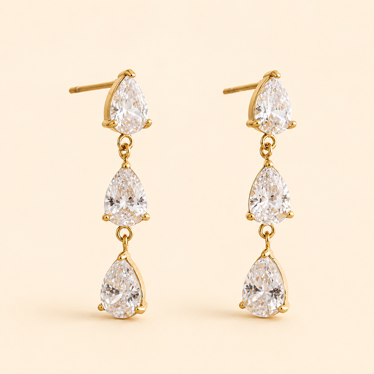 Pearline Drops Earrings - 18k Gold Plated