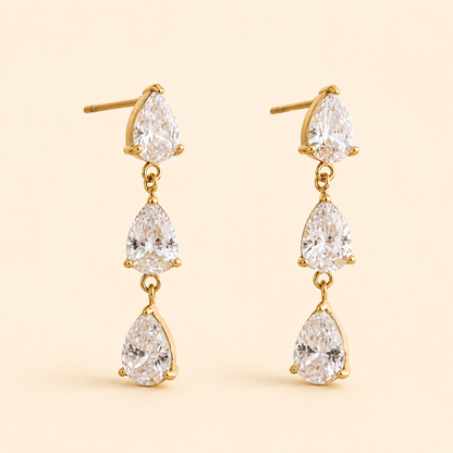 Pearline Drops Earrings - 18k Gold Plated