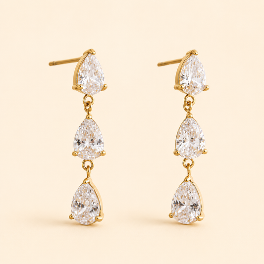Pearline Drops Earrings - 18k Gold Plated