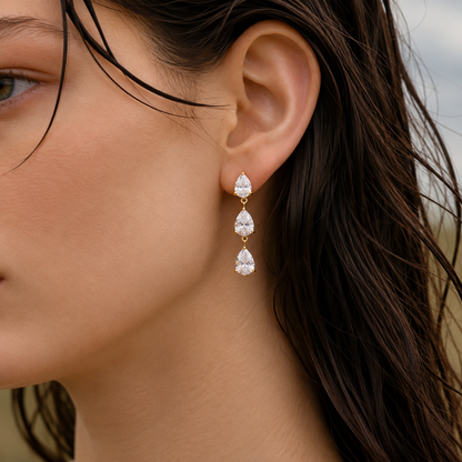 Pearline Drops Earrings - 18k Gold Plated