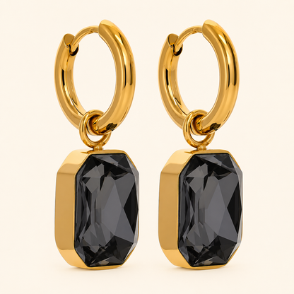 Midnight Muse Hoops Earrings - 18k Gold Plated