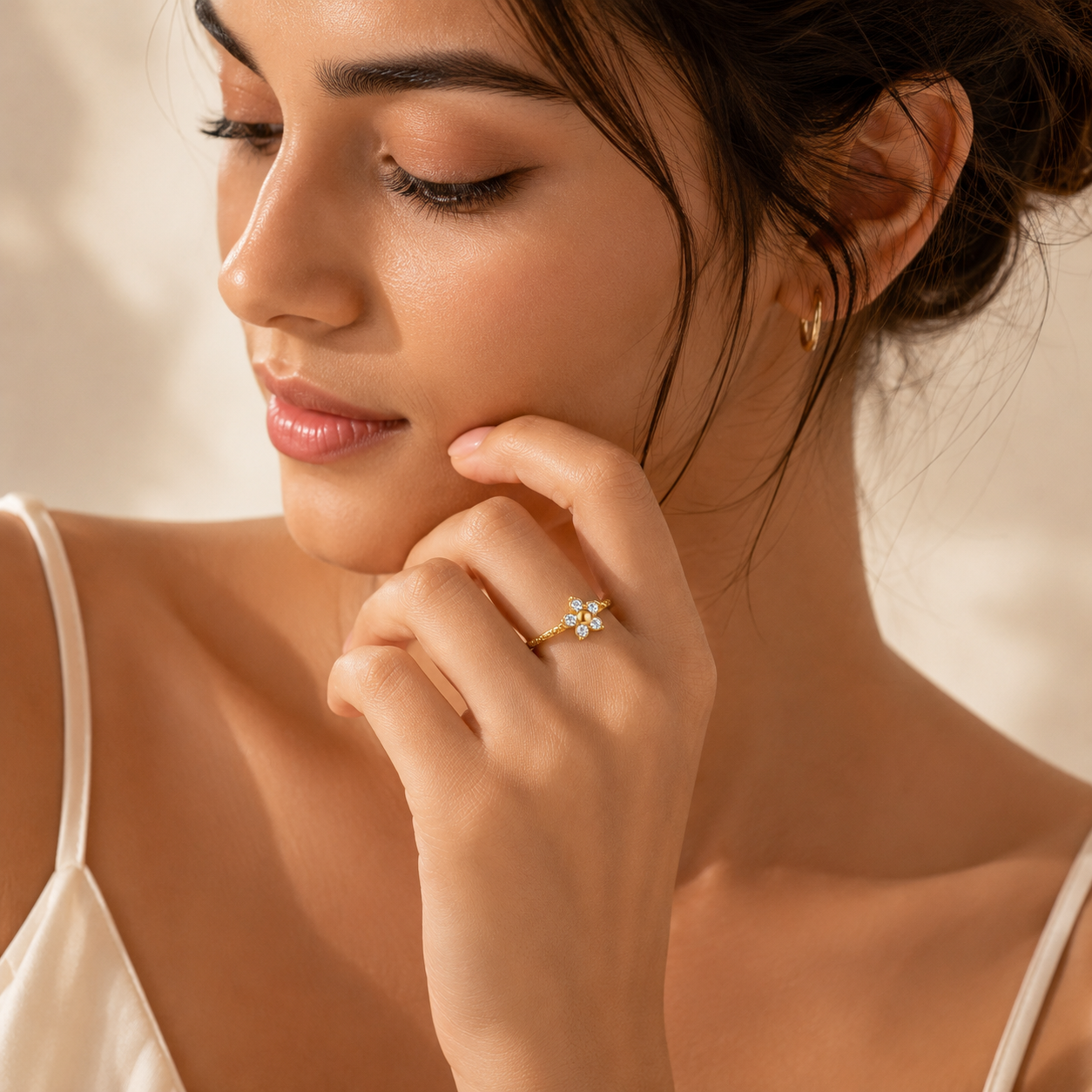 Ever Petal Ring - 18K Gold Plated (Adjustable)