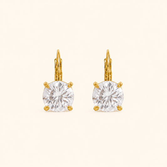 Solis Crystal Earrings - 18k Gold Plated
